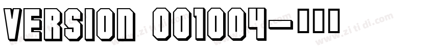 Version 001004字体转换